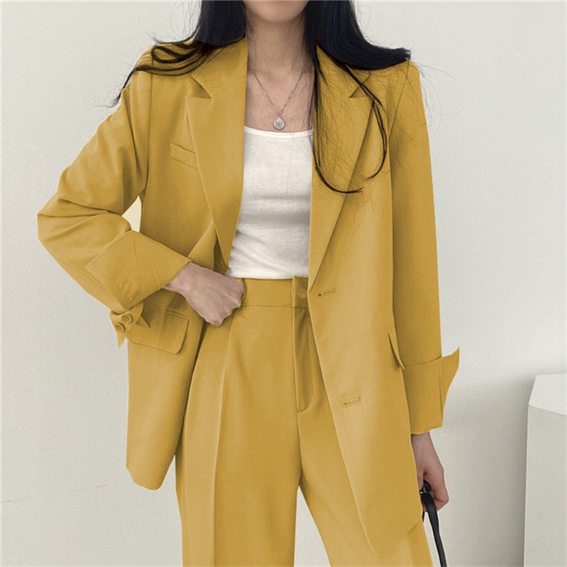 Womens Solid-color Loose-fitting Korean-style Versatile Blazer – Premium 0 | RICALOUX