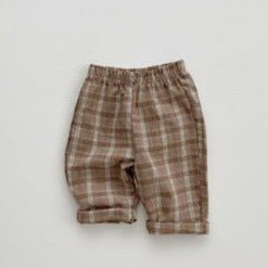 Ins Korean Babies' Trousers Plaid Pants - RICALOUX