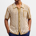 Mens Retro Striped Hollow-Out Knit Sweater – Premium 0 | RICALOUX