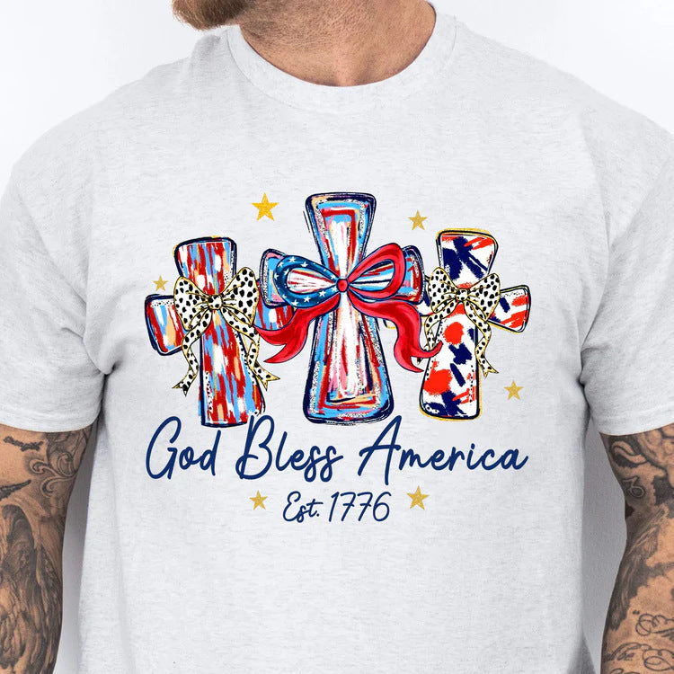 Blessings For America Commemorative Patriotic T-shirt Relaxed Fit – Premium 0 | RICALOUX