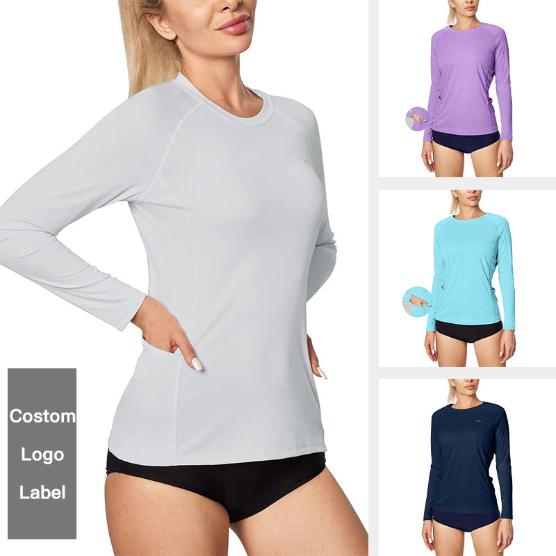 Crew-neck T-shirt Slim-fit Athletic Training Top by Ricaloux