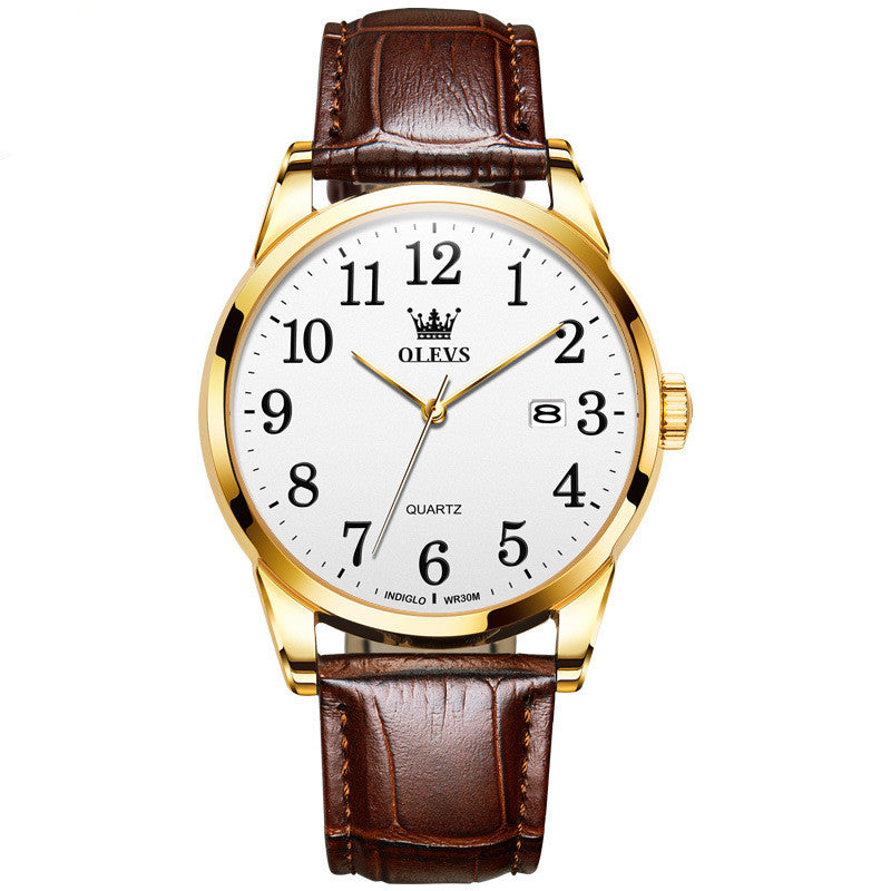 Waterproof Quartz Watch Digital Scale Simple Men by Ricaloux
