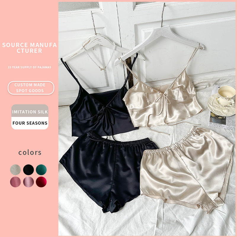 Fashionable And Sexy Backless Strap Dress And Shorts Twopiece Set – Premium 0 | RICALOUX