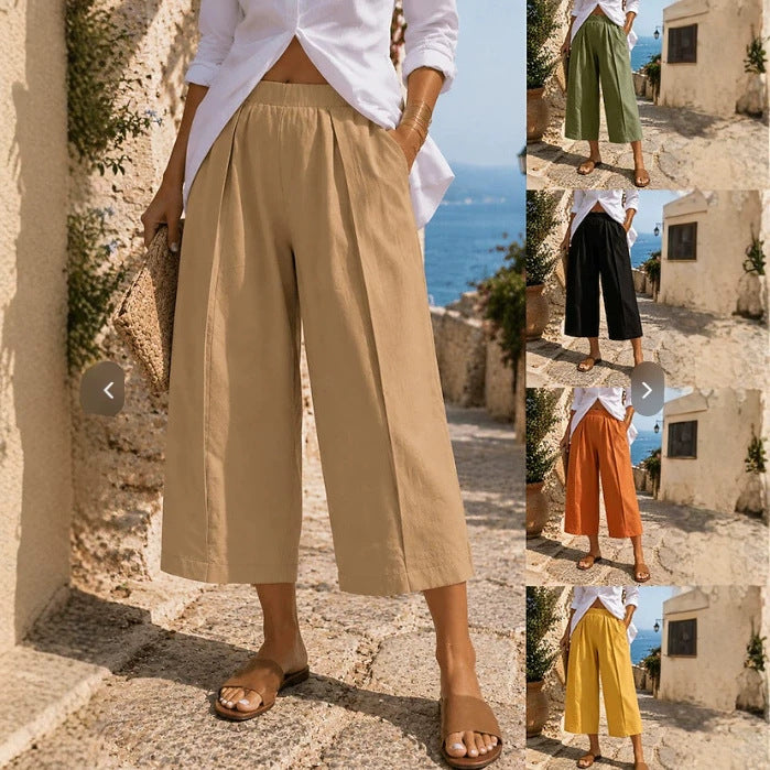 Solid-color Fashionable Loose-fitting Casual Wide-leg Pants – Premium 0 | RICALOUX