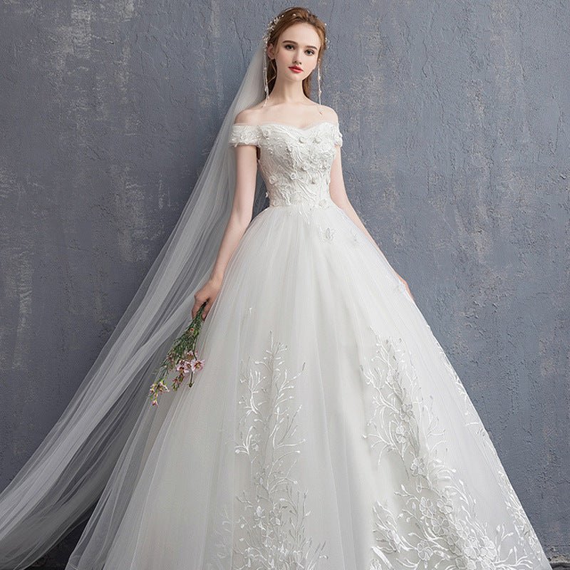 One-shoulder Bride Was Thin, High-waisted, Pregnant Women, Simple And Small, Tailed - RICALOUX