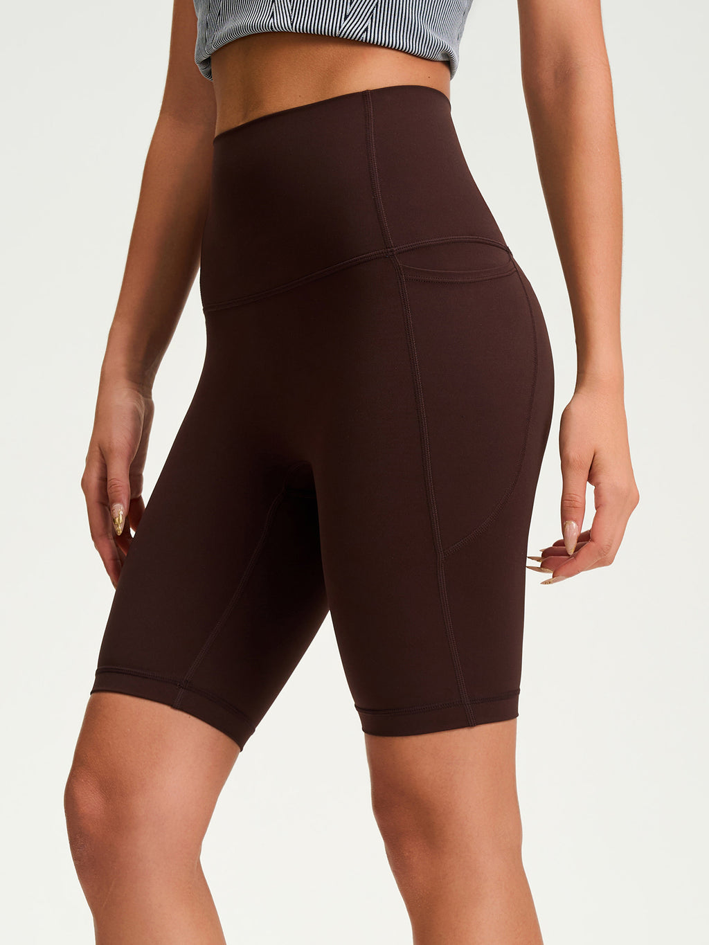 Women's High-Waisted Tight Mid-Length Naked-Feel Yoga Shorts With Butt Lifting, Quick-Dry Fabric For Sports, Fitness And Outdoor Cycling Wear – Premium 4 | RICALOUX