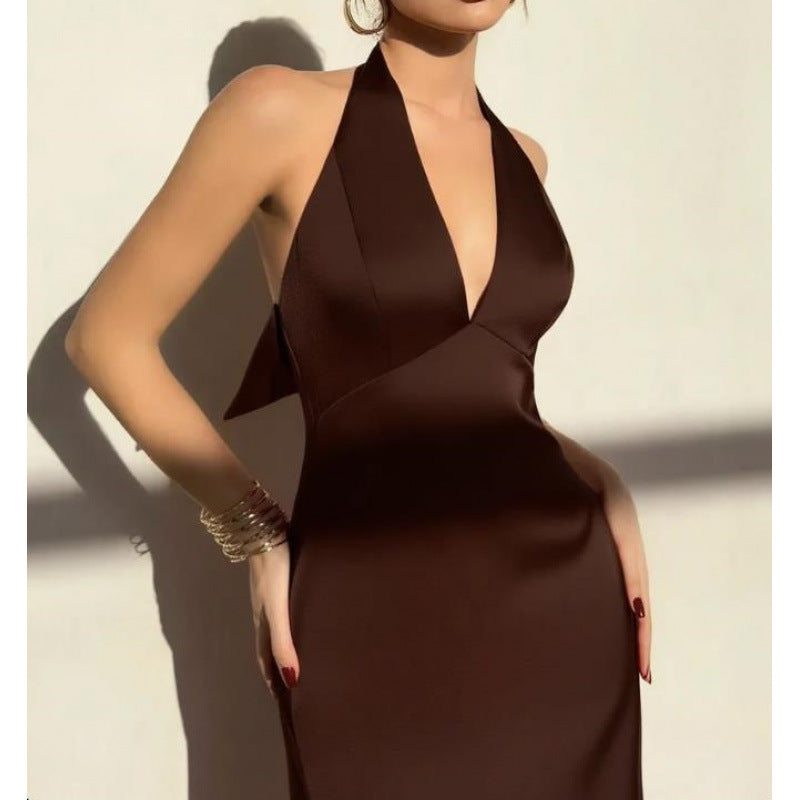 Bow-tie Slim-fit Casual Dress For Women – Premium 0 | RICALOUX