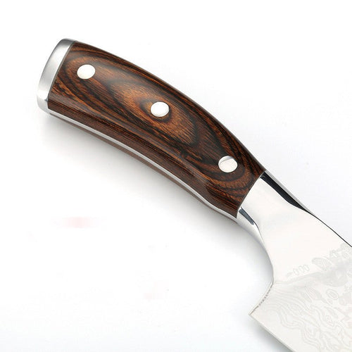 Damascus Leather Steel Kitchen Stainless Steel Kitchen Knife - RICALOUX