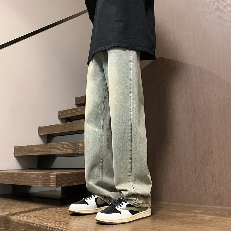 Mens Trendy Straight-leg Loose-fit Fashion Workwear by Ricaloux