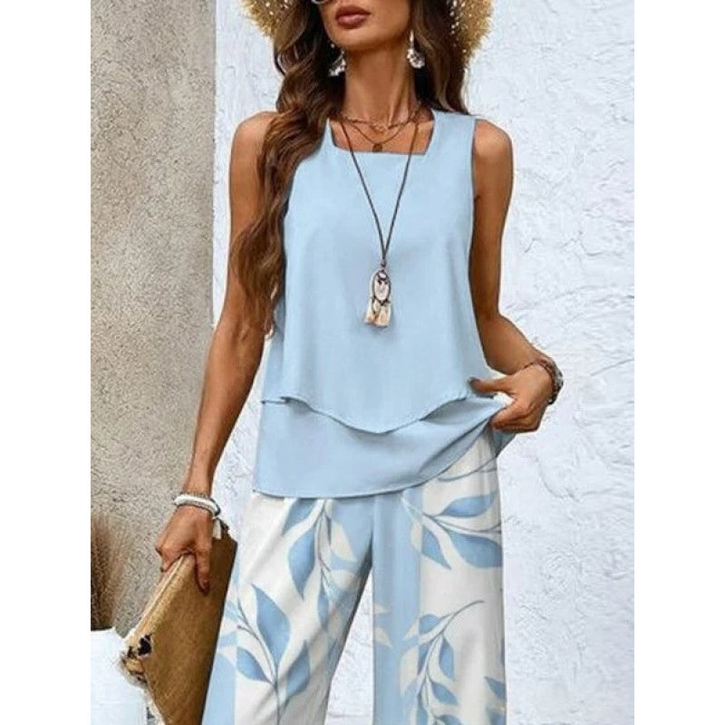Sleeveless Double-layer Vest And Pants Set, Cotton-like – Premium 0 | RICALOUX