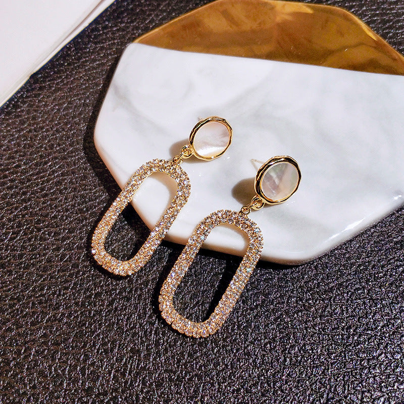 Tassel Jewelry Full Diamond Exaggerated Earrings For Women by Ricaloux