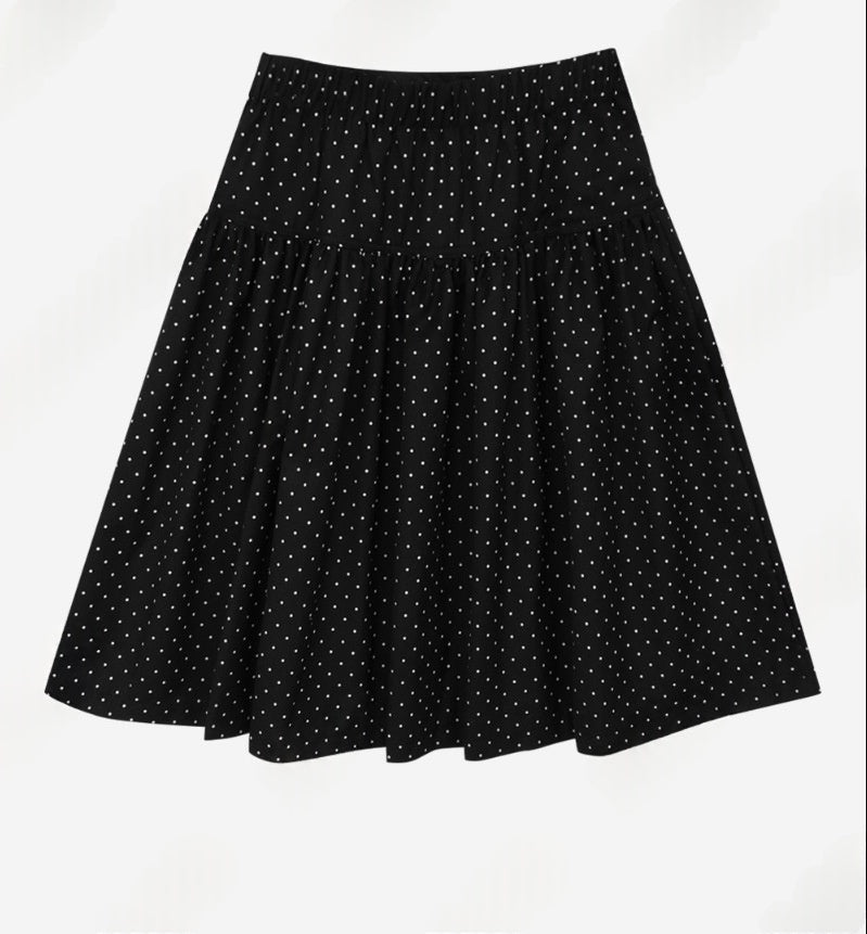 Korean-style Sweet And Versatile Polka-dot Age-reducing Skirt by Ricaloux