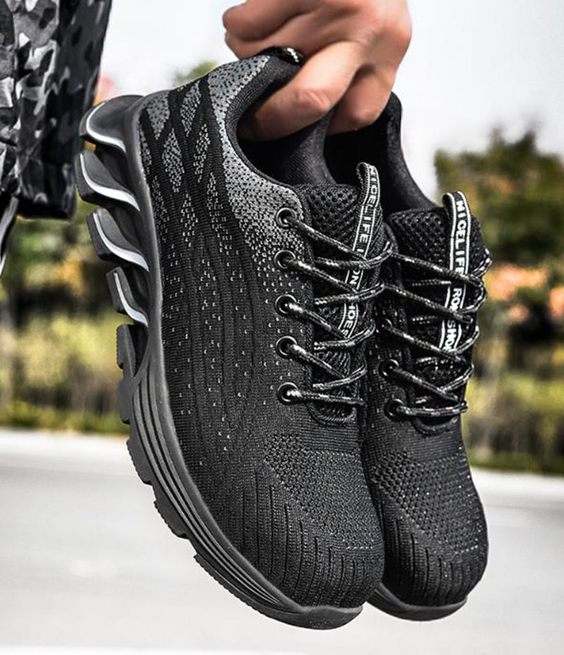 Men Sneakers Indestructible Steel Toe Work Shoes Comfortable Puncture Proof Shoes by Ricaloux