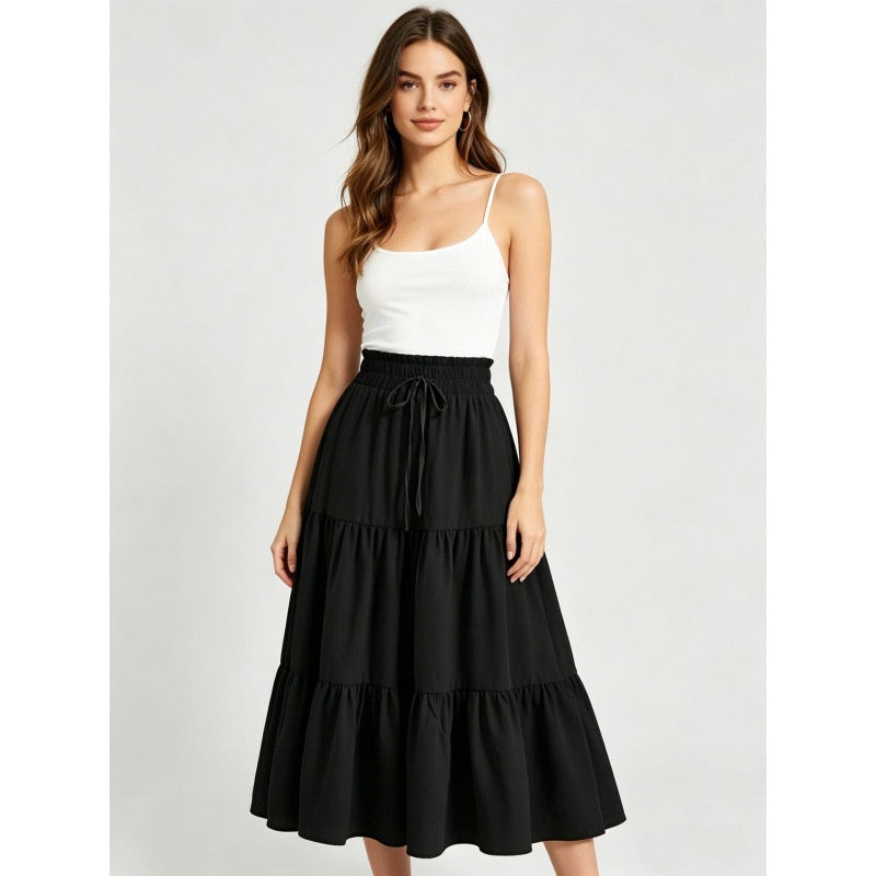 High-waisted A-line Skirt Bohemian-style Printed Flared Skirt – Premium 0 | RICALOUX
