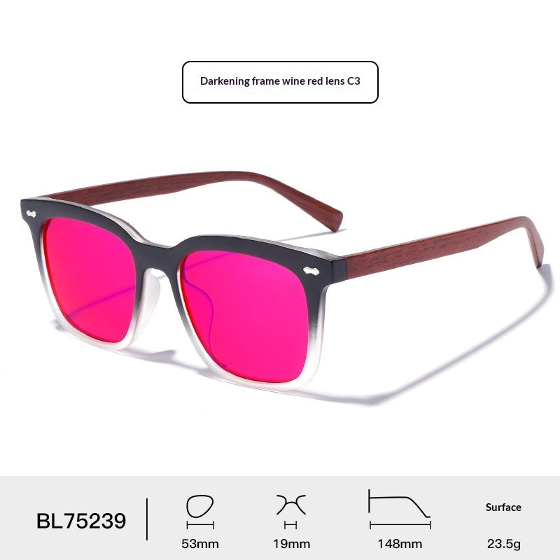 Esports Wood-Grain 99 Blue-Light-Blocking Glasses by Ricaloux