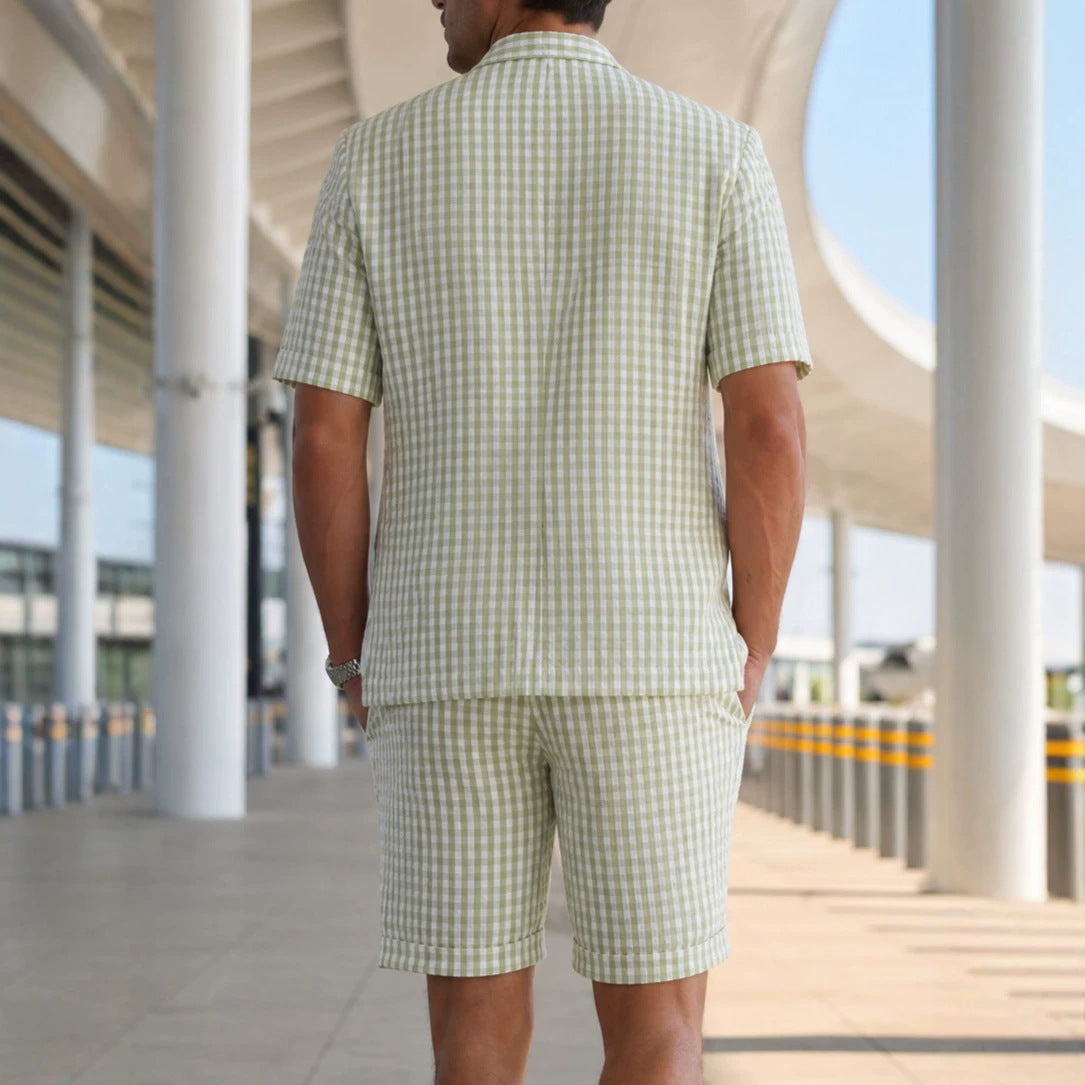 Mens Light Business-Casual Suit Set by Ricaloux