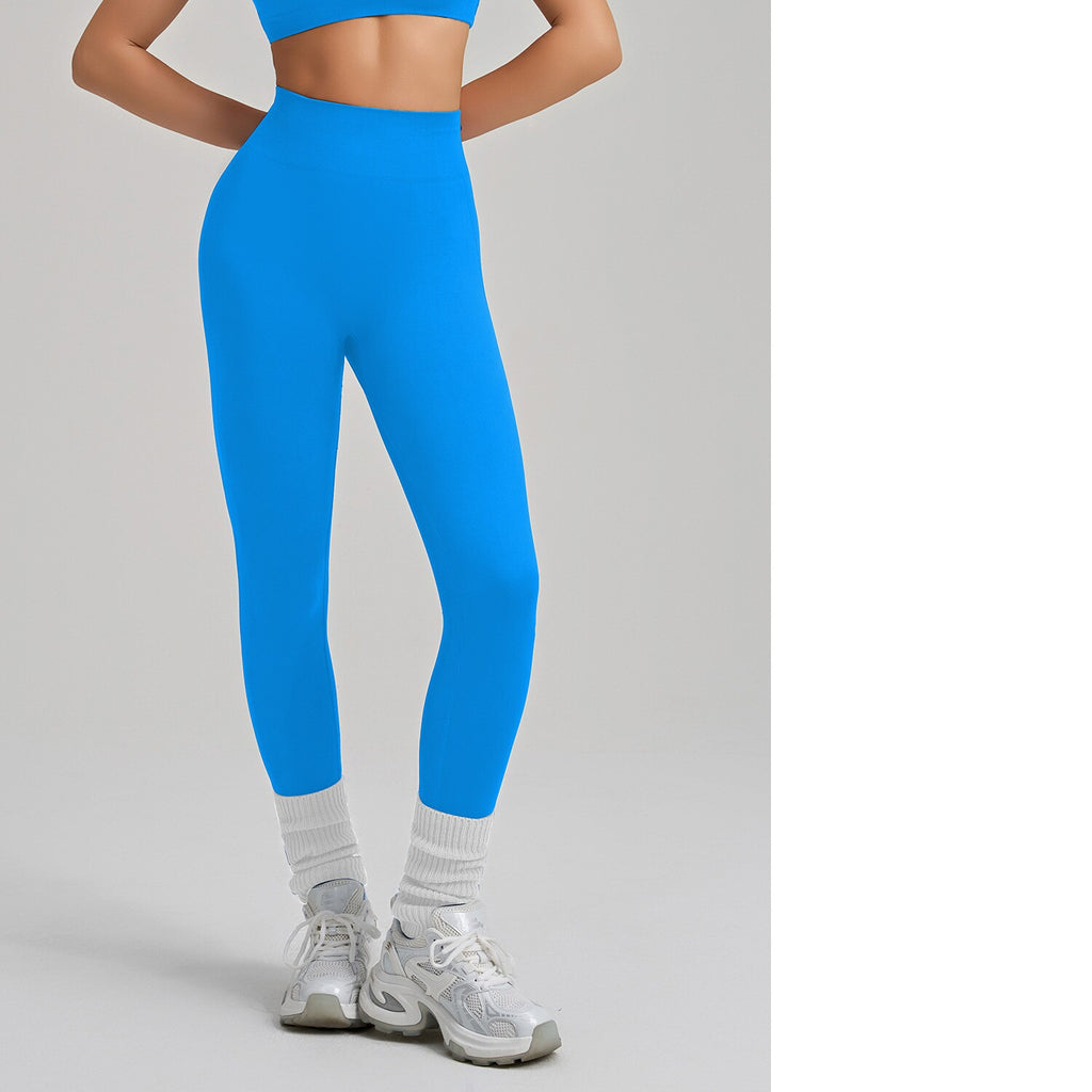 High-Elastic Seamless Knit Yoga Pants For Women, Peach Hip Lifting Workout Leggings For Training, Fitness & Running, Summer Style – Premium 4 | RICALOUX