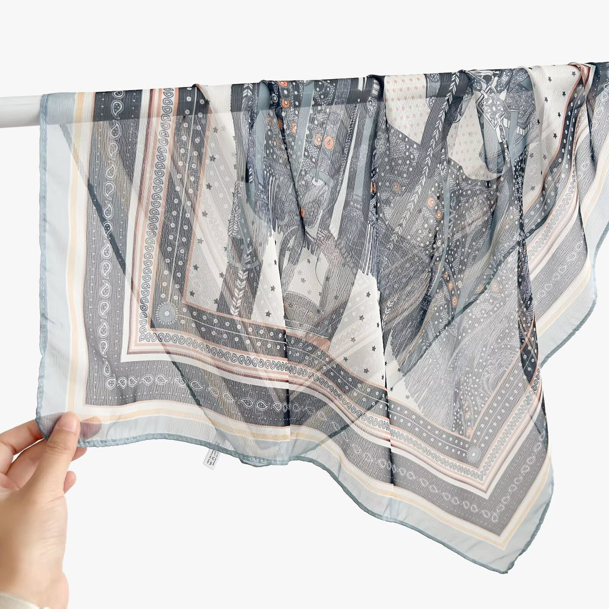 New Breathable Versatile Silk Chiffon Scarf For Women, Also Usable As A Shawl by Ricaloux