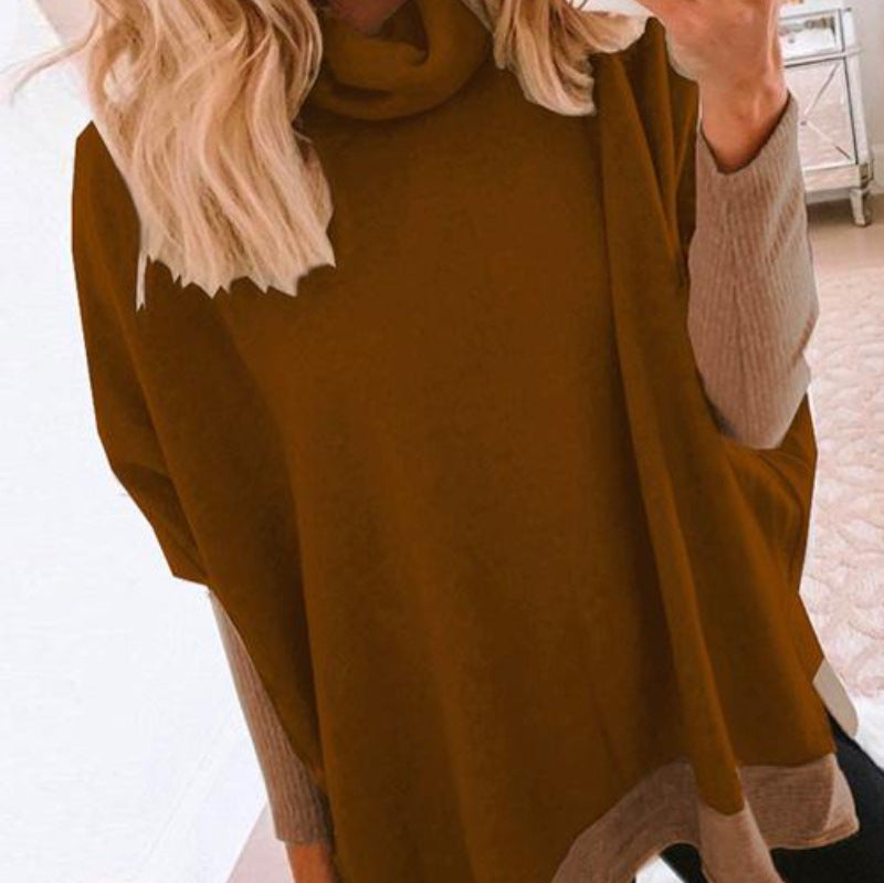 Women's High Neck Knitted Sweater Loose Sweatshirt by Ricaloux