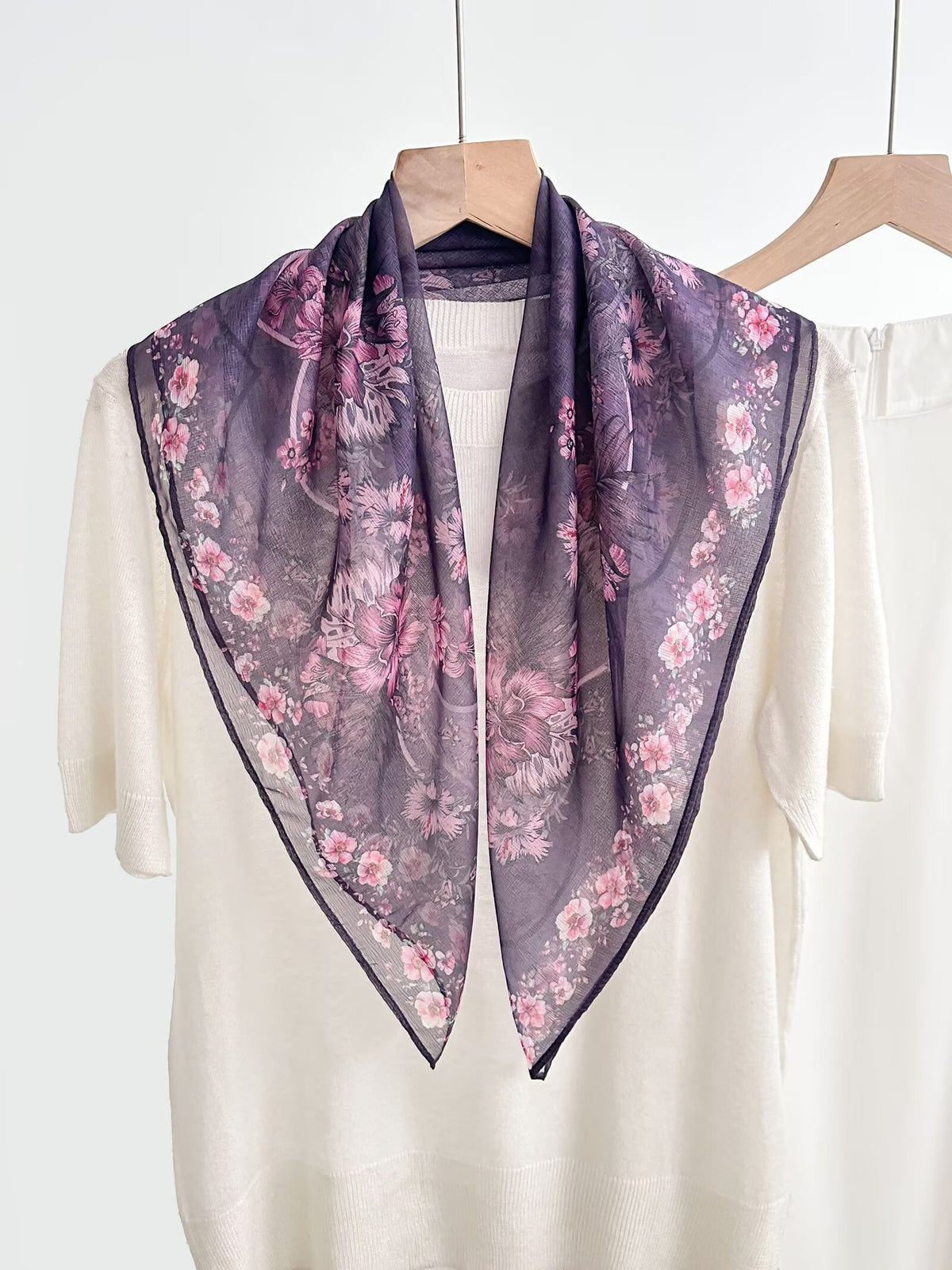 New Breathable Versatile Silk Chiffon Scarf For Women, Also Usable As A Shawl by Ricaloux