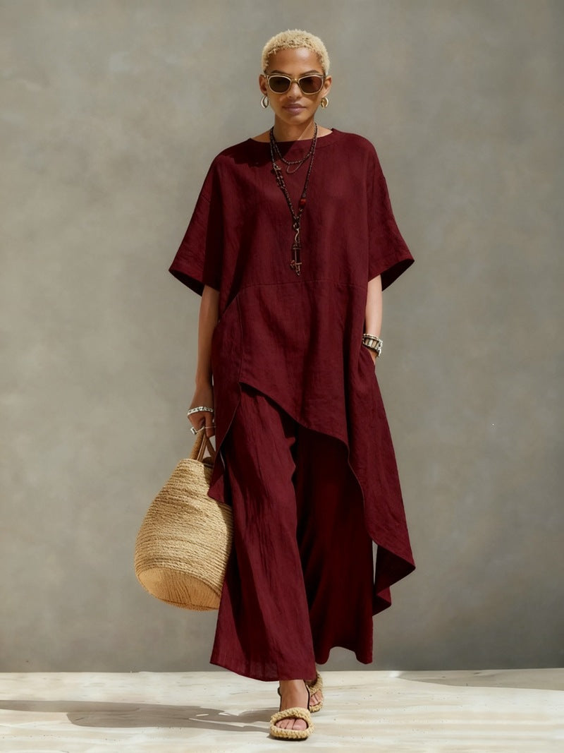 Irregular Loose-fitting Two-piece Pants Set – Premium 0 | RICALOUX