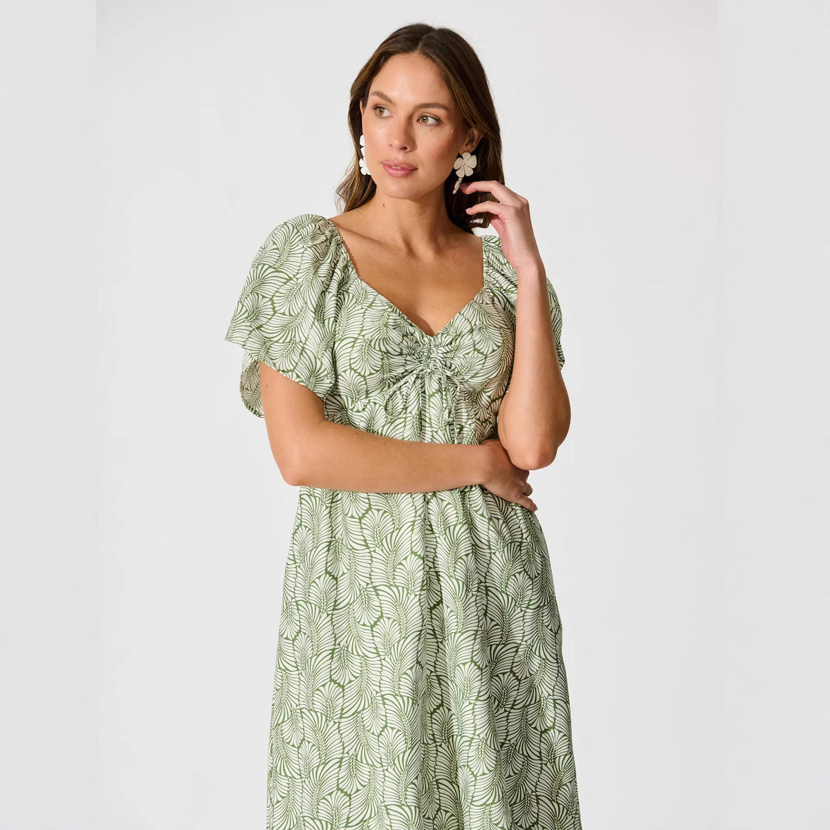 Womens Fashionable SexyBackless Figure-hugging Printed Dress by Ricaloux