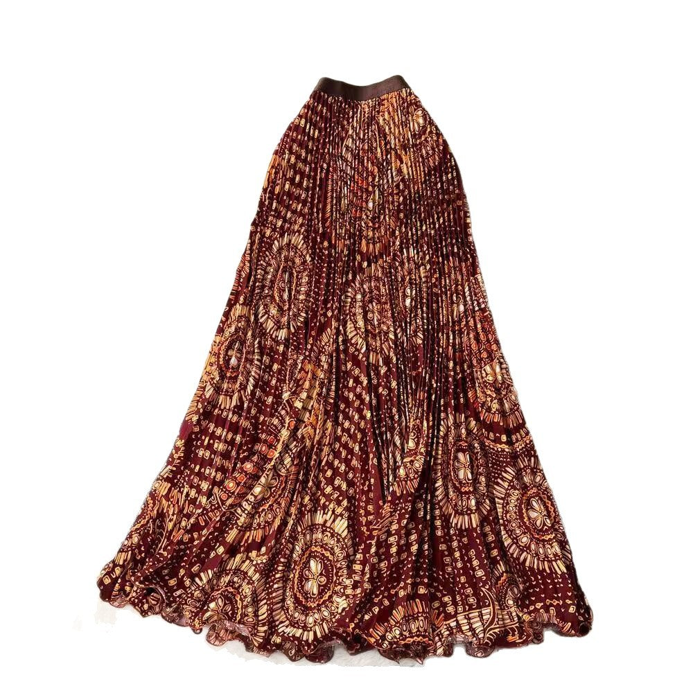 Niche-design Wide-leg Midi Workwear Skirt by Ricaloux