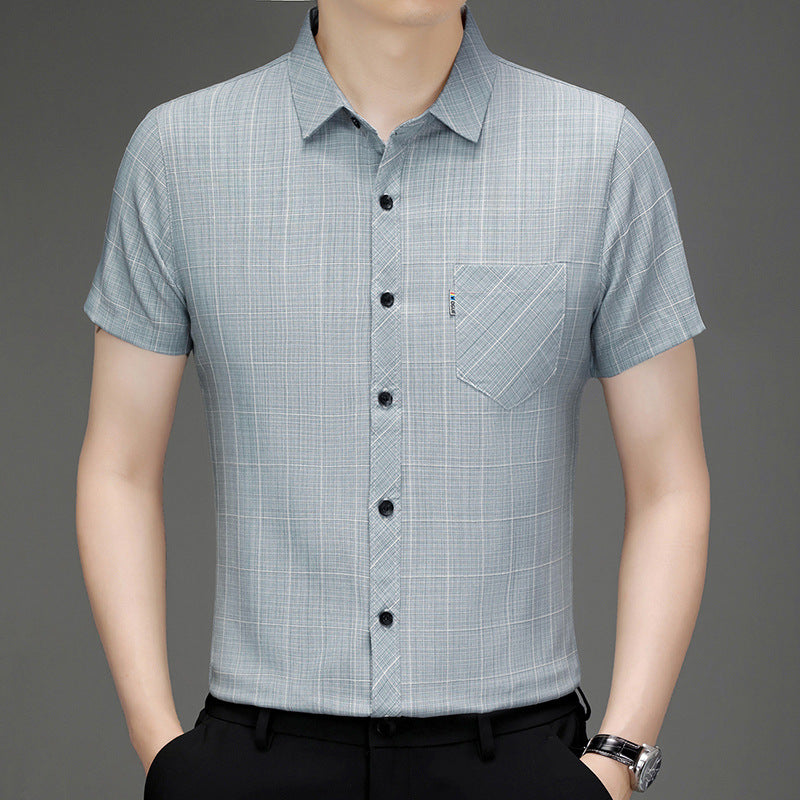 Mens Business-Casual Stretch Casual Shirt by Ricaloux