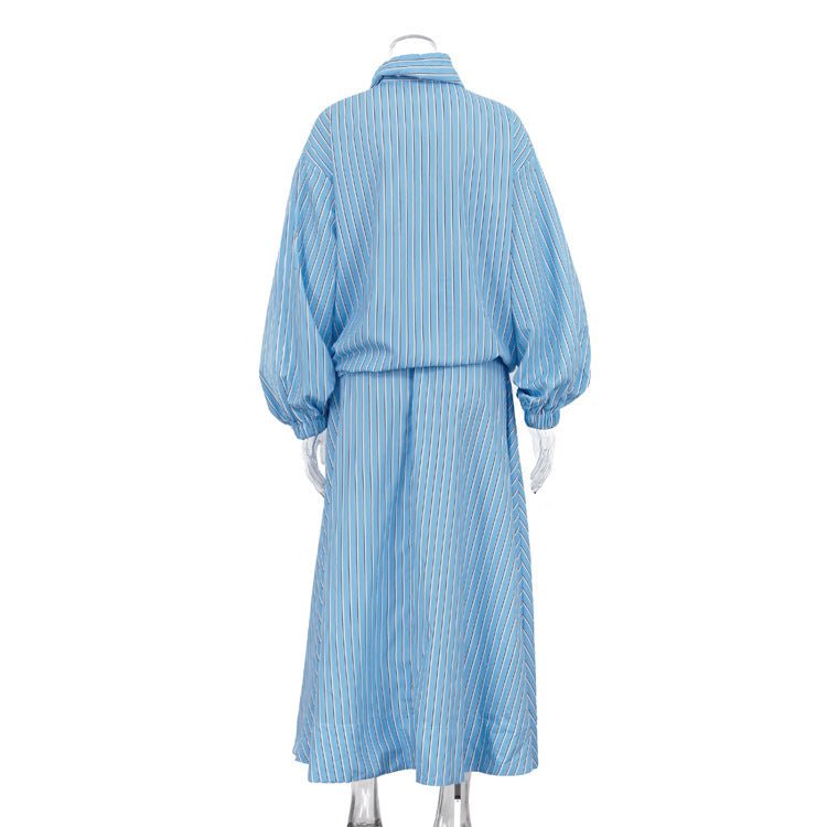 Stylish Two-Piece Set-Long-Sleeve, Single-Breasted Top With Stand Collar – Premium 4 | RICALOUX