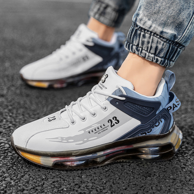 Men Sneakers Running Boots Fashion Outdoor Jogging Sports Shoes Mesh Breathable Cushioning Black Basket Footwear Male Big Size by Ricaloux