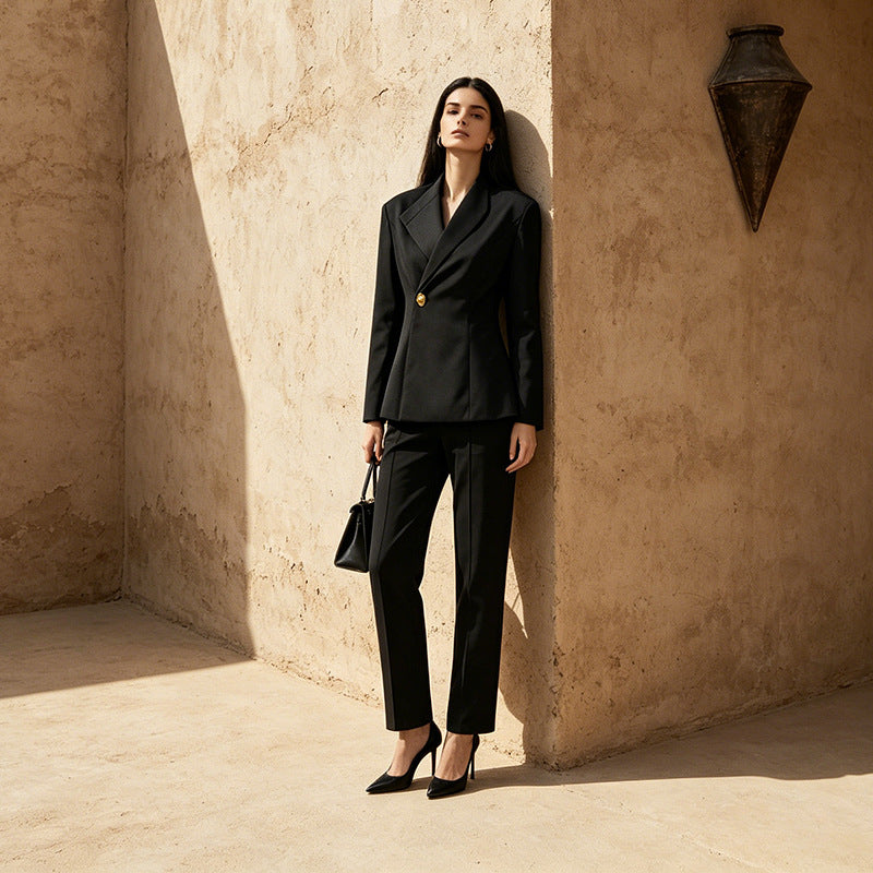 Korean-style Chic Blazer And Trousers Two-piece Set For Women by Ricaloux