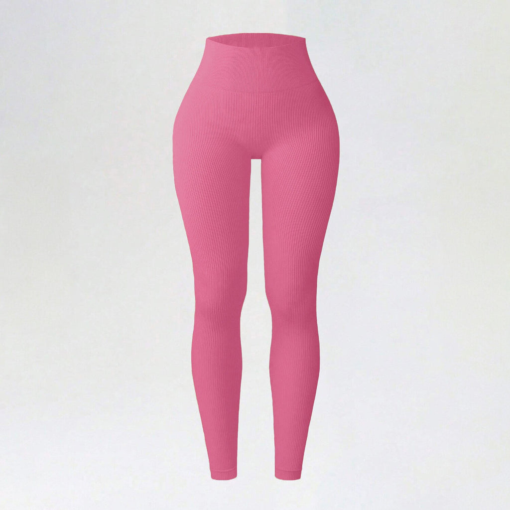 Ribbed Seamless Yoga Pants For Autumn And Winter, High-waisted Tight Sports Leggings, Yoga Apparel Leggings by Ricaloux