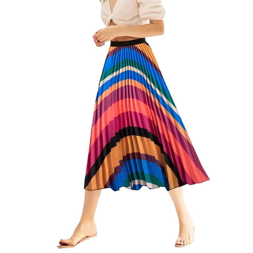 Waist-graduated Versatile Pleated Midi Skirt That Flatters The – Premium 0 | RICALOUX