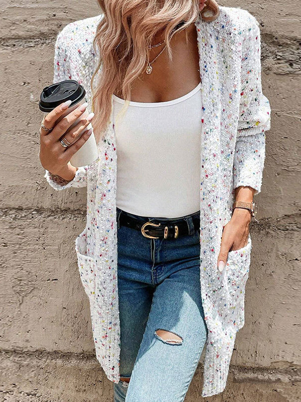 Loose-fitting Long-sleeve Knitted Sweater With Pockets – Premium 0 | RICALOUX