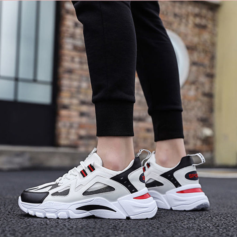 White Sneakers Men Non Slip Walking Running Shoes Sports – Premium 4 | RICALOUX