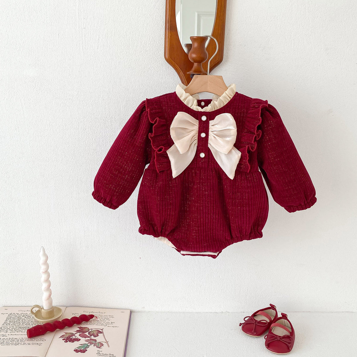 Clothes For Babies Fleece-lined Jumpsuit Baby Girl Rompers - RICALOUX