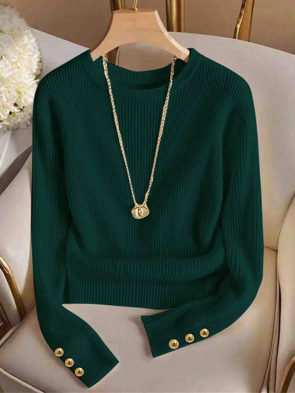 European And American Knitted Long-sleeved by Ricaloux