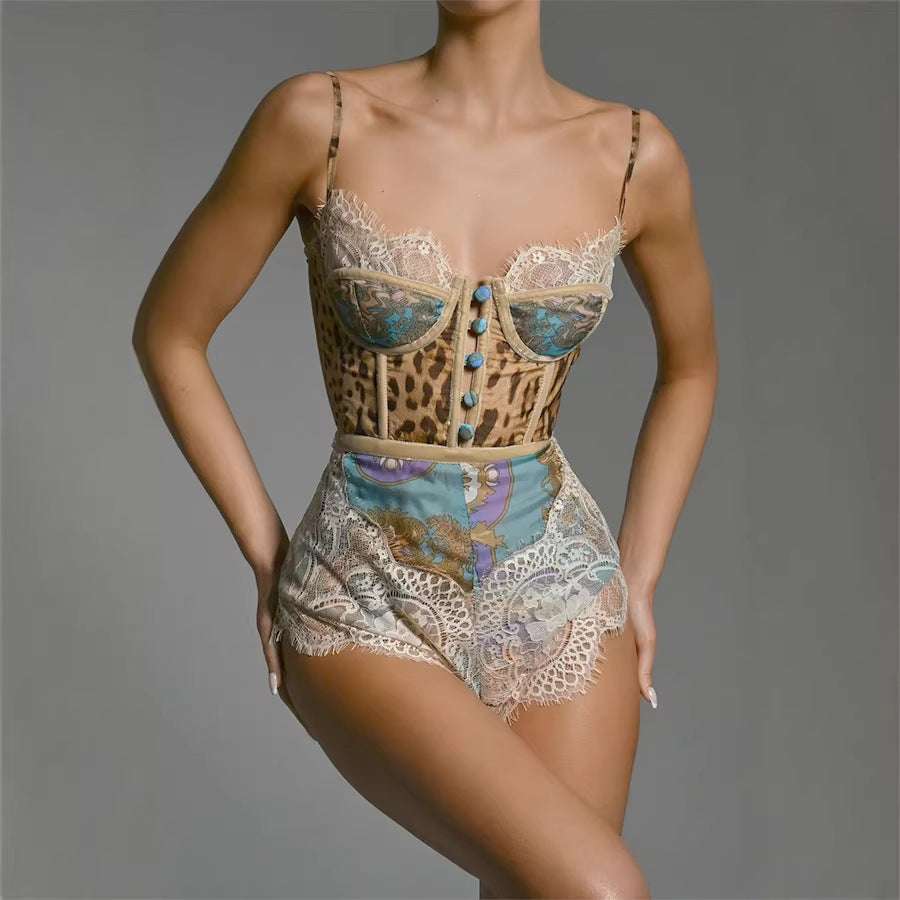 Womens New Strap-style Sexy Lace Jumpsuit by Ricaloux
