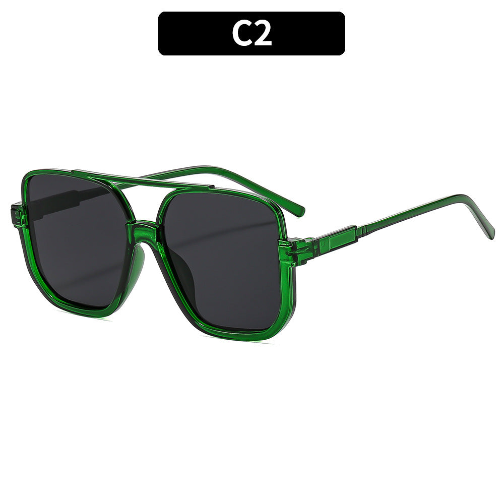 Y2K Chic Personality Double-bridge Semi-rimless Sunglasses – Premium 0 | RICALOUX