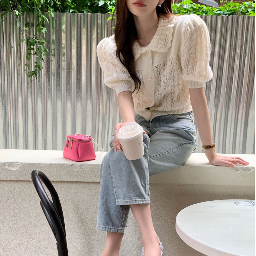 Spring Summer Womens Short Knitted Top – Premium 0 | RICALOUX