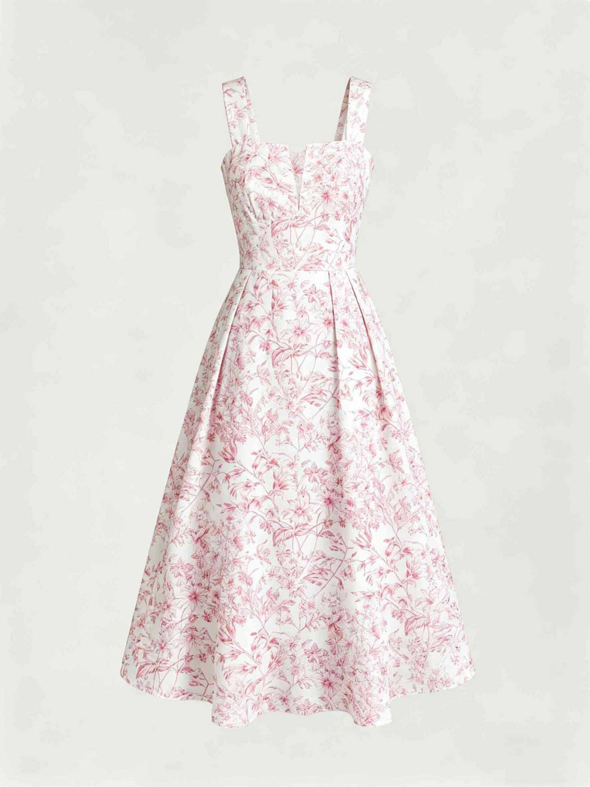 Long Cable-knit Dress With Blue And White Floral Print by Ricaloux