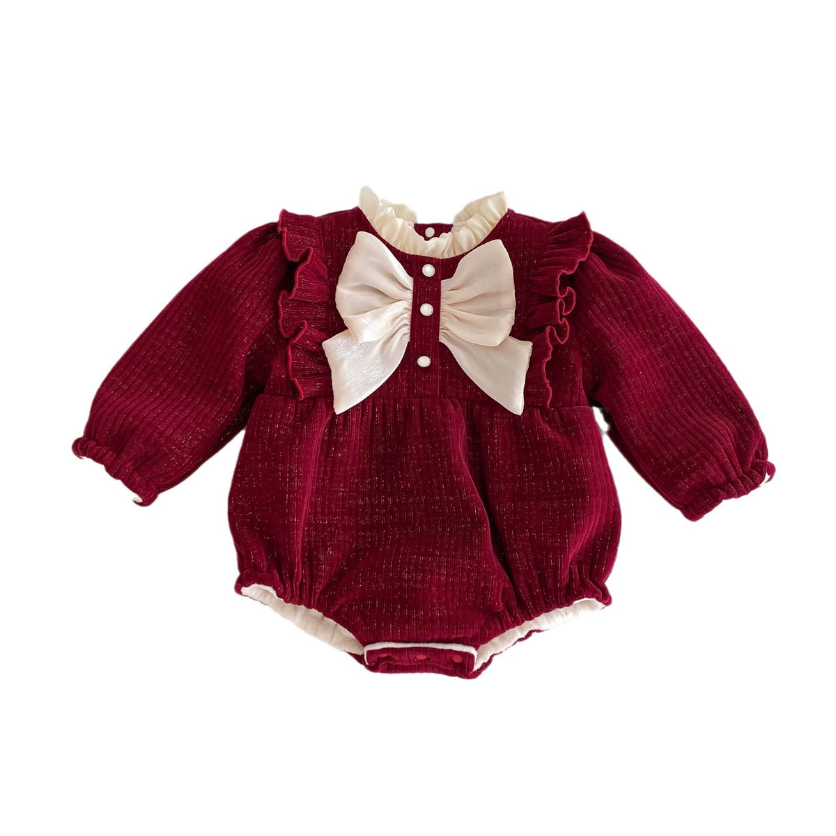 Clothes For Babies Fleece-lined Jumpsuit Baby Girl Rompers - RICALOUX