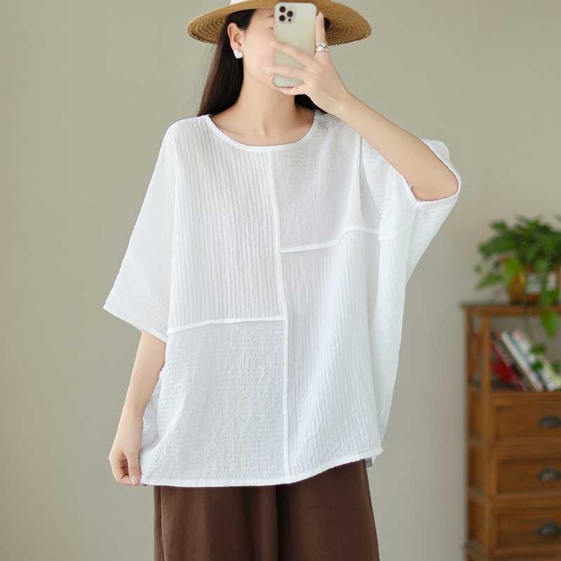 Plus-size Figure-flattering Batwing-sleeve Top by Ricaloux