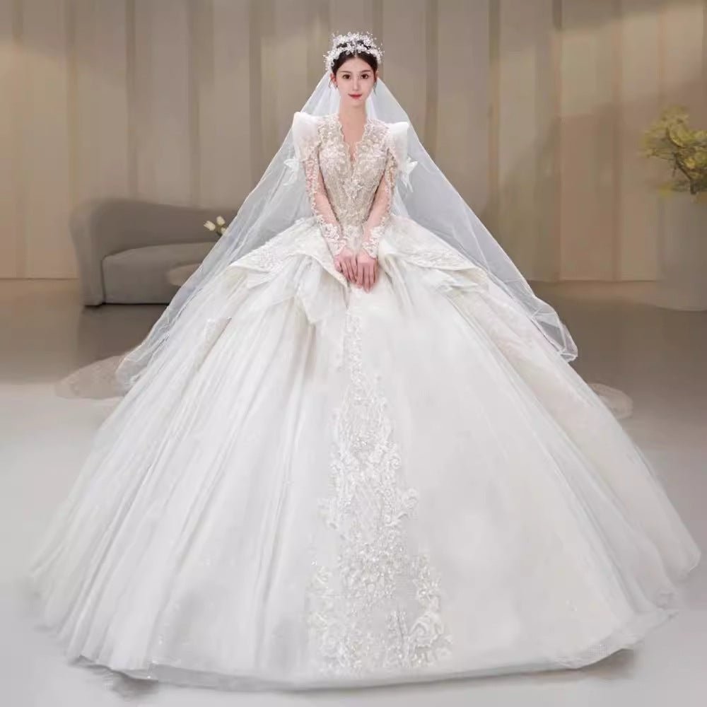 Bride Main Yarn Long Sleeve Heavy Industry Trailing French Retro Advanced - RICALOUX