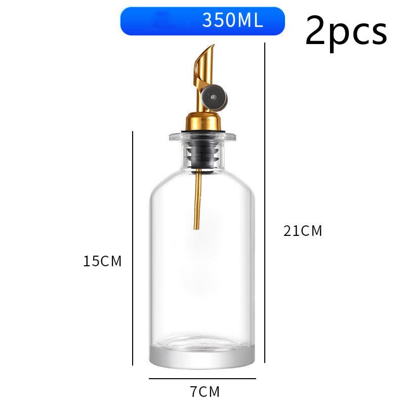 Home Kitchen Crystal White Material Glass Self-control Opening And Closing Spice Bottle - RICALOUX