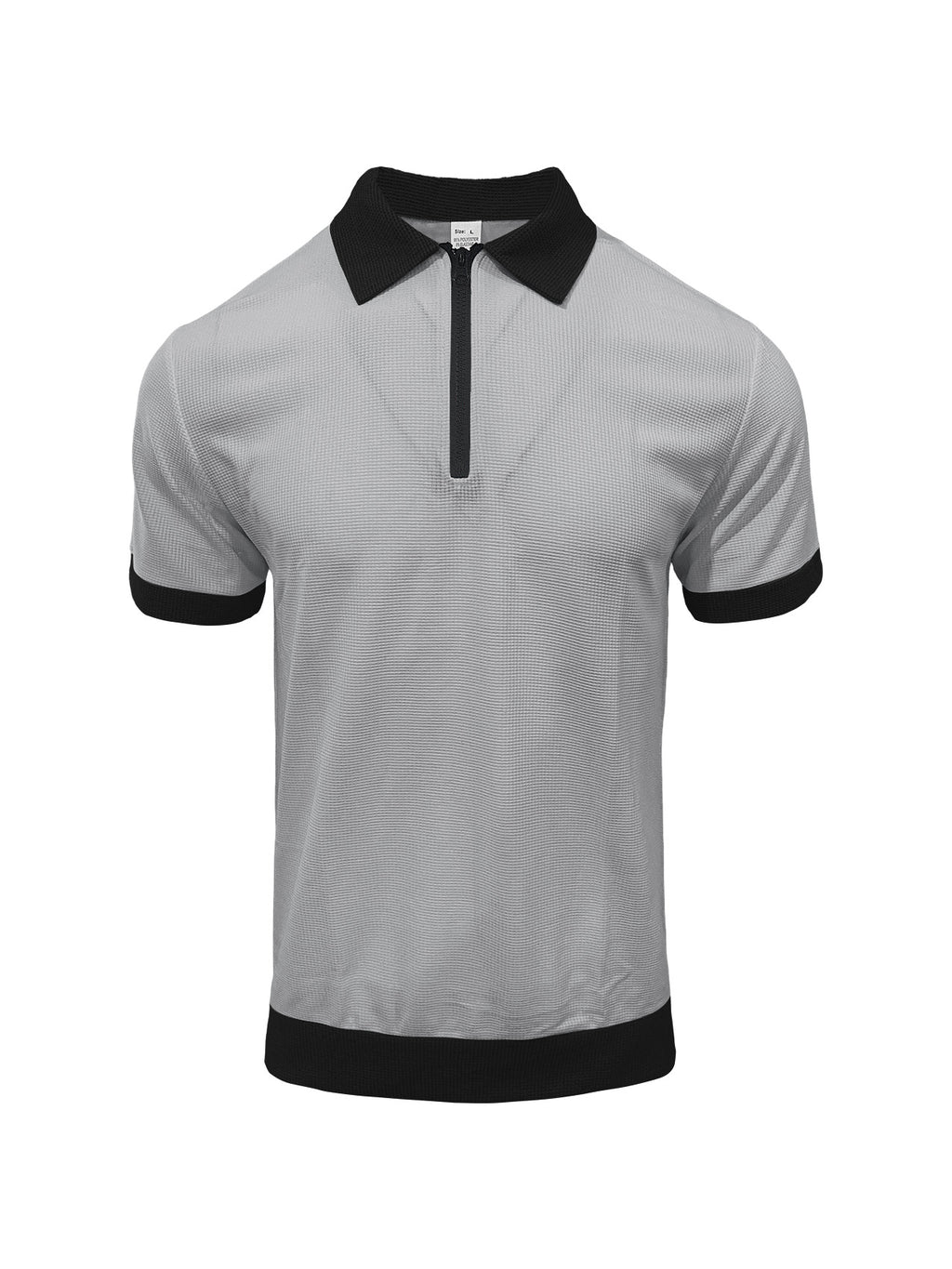 Mens Half-Zip Polo Shirt With Lapel Collar And Short Sleeves – Premium 0 | RICALOUX