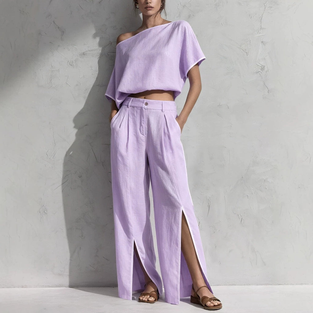 Womens Off-shoulder Top And Pants Set – Premium 0 | RICALOUX