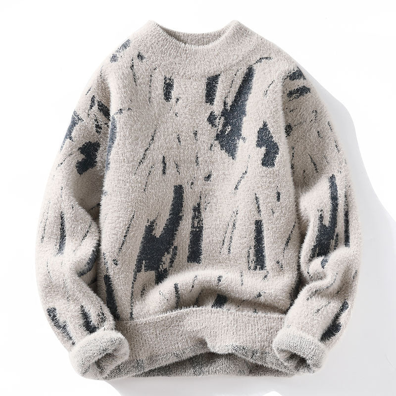 Winter Fleece-lined Thickened Men's Bottoming Sweater Fall And Winter Inner - RICALOUX