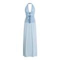 Deep-V Plunging Back Three-dimensional Floral Dress by Ricaloux