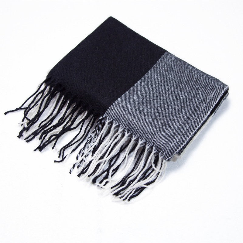 British-style Mens And Womens Couple Tassel Scarf With Large Plaid Pattern – Premium 0 | RICALOUX